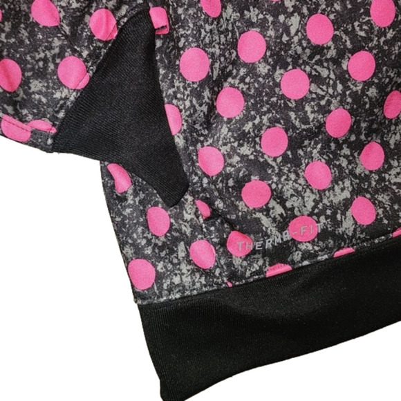 Nike Grey and Pink Polka-Dot Pullover Hoodie - Picture 3 of 4